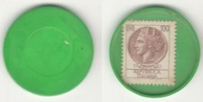 Gettone plastica verde usato  Castel Bolognese