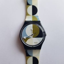 Relógio de pulso Swatch GB215 Optical Mod 2002 fabricado na Suíça Op Art quartzo Suíça, usado comprar usado  Enviando para Brazil