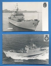 ROYAL NAVY PATROL BOATS.2 CARTÕES POSTAIS.HMS LINDISFARNE P300,HMS JERSEY P295 comprar usado  Enviando para Brazil