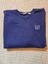 Moletom vintage Gap gola redonda tamanho XL azul marinho anos 90 em branco  comprar usado  Enviando para Brazil