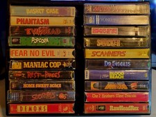 Horror Vhs Mega Movie Lot |20ct| Rare/oop | Plastic Tape Covers And Shell Case🎃 na sprzedaż  Wysyłka do Poland