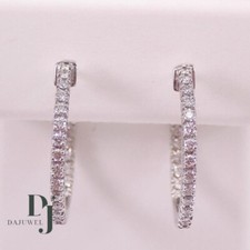 Moissanite inside hoop for sale  Jamaica