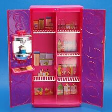 Usado, Geladeira Barbie TV Treat rosa glam cozinha geladeira com prateleiras casa de bonecas comprar usado  Enviando para Brazil