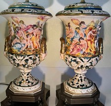 Capodimonte porcelain lamps for sale  Denver