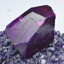 Piedra preciosa suelta CERTIFICADA CERTIFICADA natural sin cortar de 555 quilates de zafiro púrpura de gran tamaño segunda mano  Embacar hacia Mexico