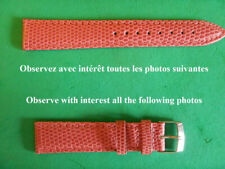 18 mm BRACELET EN CUIR VERITABLE FACON LEZARD ROSE COUSU BELLE QUALITÉ, usado comprar usado  Enviando para Brazil