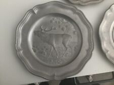 Pewter plate embossed for sale  HERNE BAY