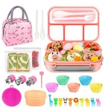 27 peças kit lancheira Bento Box 1300 ml recipiente de almoço para crianças/adultos à prova de vazamentos B, usado comprar usado  Enviando para Brazil