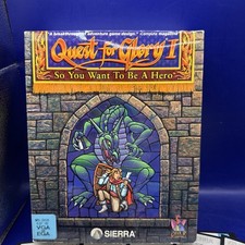 Quest for Glory 1 Sierra caixa grande, discos 5,25" IBM PC manuais, 1992 e IBM PC 3.5! comprar usado  Enviando para Brazil