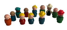 Zestaw 12 Fisher Price Vintage Drewniane małe małe osoby na sprzedaż  Wysyłka do Poland