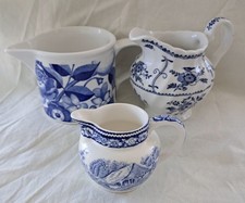 Blue white jugs for sale  BRIXHAM