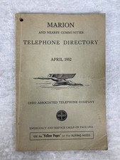 Vtg 1952 Marion Ohio And Nearby Communities Telephone Directory Phone Book segunda mano  Embacar hacia Mexico