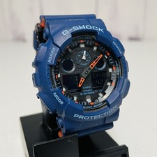 Relógio masculino Casio G-Shock WR 20 barras mostrador pulseira de resina azul GA-100L com nova bateria comprar usado  Enviando para Brazil
