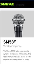 Microfone Shure SM58-LC com fio XLR dinâmico microfone lendário rock n roll ou música DJ comprar usado  Enviando para Brazil