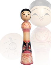 Extra Grande 36cm Vintage Japonês Daruma Kokeshi – Estilo Tsugaru, Assinado por Tetsunori 14" comprar usado  Enviando para Brazil
