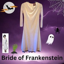 Fantasia Vestido Halloween Noiva de Frankenstein UNIVERSAL STUDIOS MONSTERVILLE, usado comprar usado  Enviando para Brazil