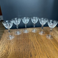 Vintage set etched for sale  Plymouth