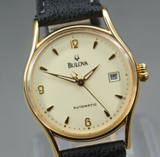 [Perto de ESTADO PERFEITO] BULOVA Classic BVC301 46091 data marfim ouro relógio masculino automático 37mm comprar usado  Enviando para Brazil