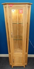 oak corner display cabinet for sale  WAKEFIELD