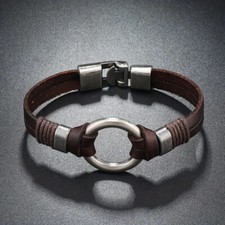 Lederarmband edelstahl applika gebraucht kaufen  Neumünster