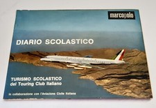 Diario Scolastico MARCOPOLO 1968 TCI ALITALIA AVIAZIONE con tessera turismo Raro comprar usado  Enviando para Brazil