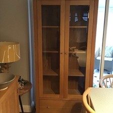 Oak display cabinet for sale  WARWICK