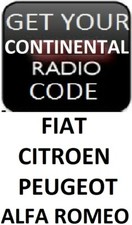 Usado, CÓDIGO DE RÁDIO CONTINENTAL PARA PINO DE SEGURANÇA FIAT LANCIA CITROEN PEUGEOT ALFA ROMEO comprar usado  Enviando para Brazil