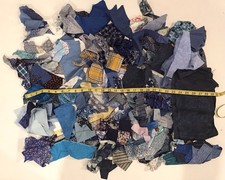 Fabric scraps blue for sale  Bellport