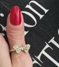 Anello fiocco strass usato  Varano Borghi