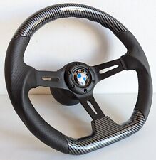 Volante compatível com BMW fundo plano madeira preto carbono E31 E34 E36 92-96 comprar usado  Enviando para Brazil