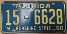 1960 florida license for sale  Kalamazoo