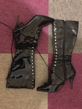 Black patent pointed for sale  LONDON