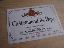 Etiquette vin chateauneuf d'occasion  Quimperlé