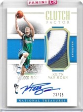 2018-19 National Treasures KEITH VAN HORN adesivo fator de embreagem autografado Prime /25 comprar usado  Enviando para Brazil