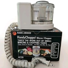 Usado, Mini processador de alimentos vintage 1988 Black & Decker Handy Chopper HC20 branco com caixa comprar usado  Enviando para Brazil