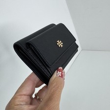 Carteira de Couro Tory Burch Emerson Mini Saffiano Tory Preta comprar usado  Enviando para Brazil