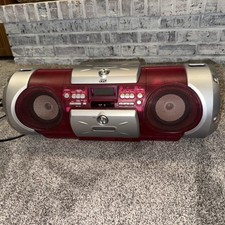 Vintage JVC RV-B550RD CD Boombox Portátil Vermelho Transparente CD E Sintonizador Funciona! comprar usado  Enviando para Brazil
