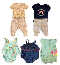 Usado, Lote de Roupas Carters Bebê Menina Recém-nascido Macacão Calças Camisas Bodysuits Pai comprar usado  Enviando para Brazil
