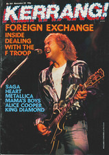 Revista Kerrang 28 de novembro de 1987 Metallica King Diamond SAGA coração estrangeiro comprar usado  Enviando para Brazil