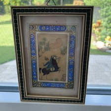 Mosaico persa antigo pintado à mão de cerâmica e micro-mosaico incrustado em moldura de madeira comprar usado Mosaico persa antigo pintado à mão de cerâmica e micro-mosaico incrustado em moldura de madeira comprar usado  Enviando para Brazil