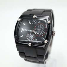 Zoo York Reloj Hombre 40mm Tono Negro Acero Inoxidable Banda Engranaje Dial con Batería Nueva segunda mano  Embacar hacia Argentina