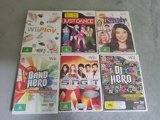 Lote com 6 jogos para Nintendo Wii Disney Sing It DJ Band Hero iCarly Just Dance PAL, usado comprar usado  Enviando para Brazil