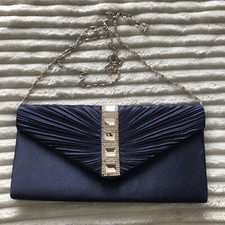 Navy satin rhinestone for sale  MANCHESTER