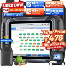 Scanner OBD2 sem fio XTOOL D8W V2.0 sistema completo diagnóstico topologia codificação E.CU comprar usado  Enviando para Brazil