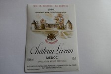 étiquette château livran d'occasion  Biganos