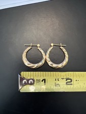 Usado, Brincos de argola de ouro amarelo 14 quilates comprar usado  Enviando para Brazil