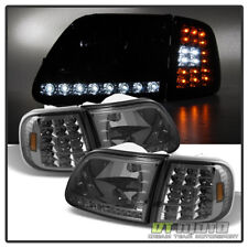 Usado, Faróis fumê 1997-2003 Ford F150 Expedition faixa de LED DRL + luzes de canto LED comprar usado  Enviando para Brazil