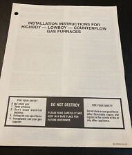 Installation instruction highb for sale  Braddock