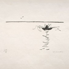Arno Mohr Angler Seestück Lithographie signiert 1958 eins von 70 Exemplaren comprar usado  Enviando para Brazil