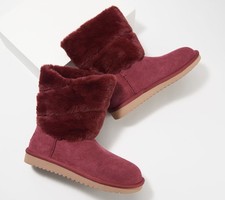 Botas curtas femininas Koolaburra by UGG tamanho 5 camurça pele sintética marrom A382478 comprar usado  Enviando para Brazil